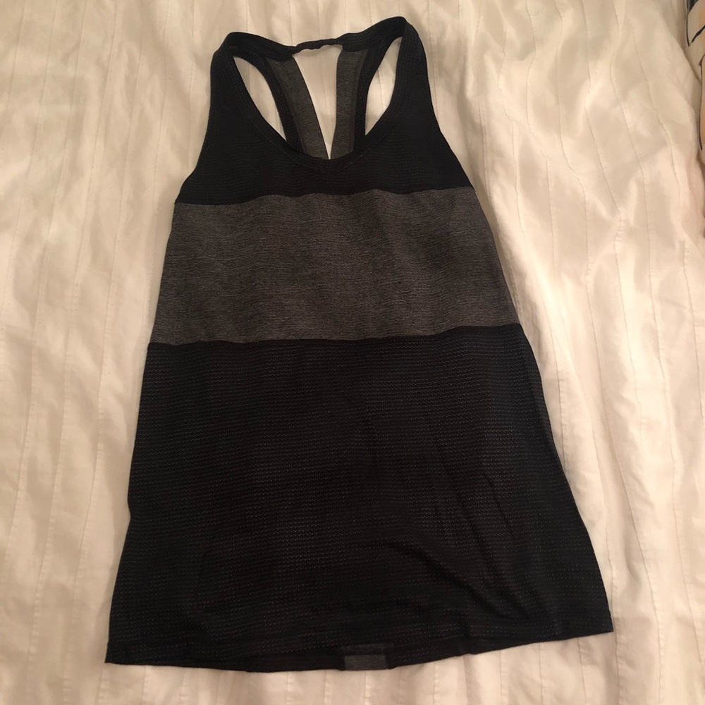 Black and grey lululemon tank size 4